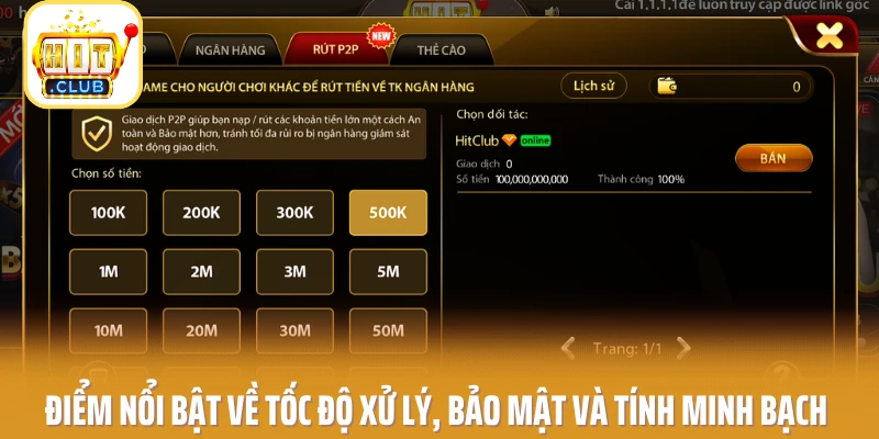 Điểm nổi bật về tốc độ xử lý, bảo mật và tính minh bạch 
