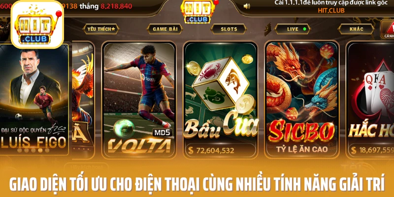 Giao diện tối ưu cho điện thoại cùng nhiều tính năng giải trí