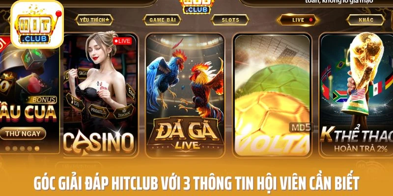 Góc giải đáp HITCLUB với 3 thông tin hội viên cần biết