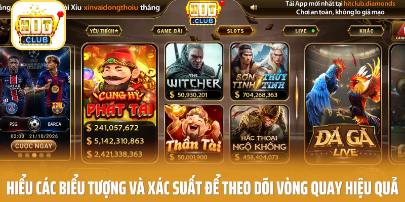 Hiểu các biểu tượng và xác suất để theo dõi vòng quay hiệu quả