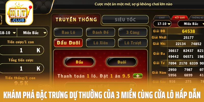 Khám phá đặc trưng dự thưởng của 3 miền cùng cửa lô hấp dẫn